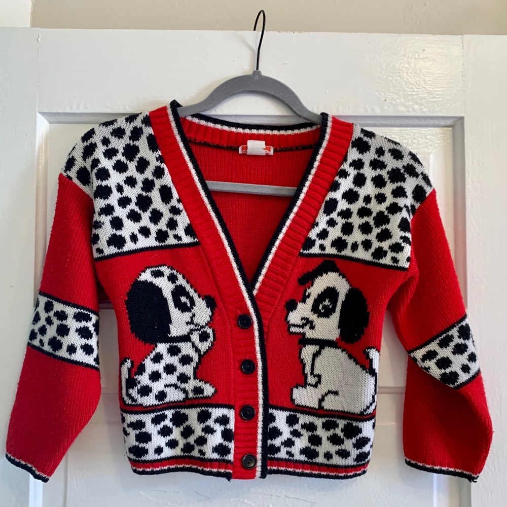 Vintage Dalmatian Crop Sweater